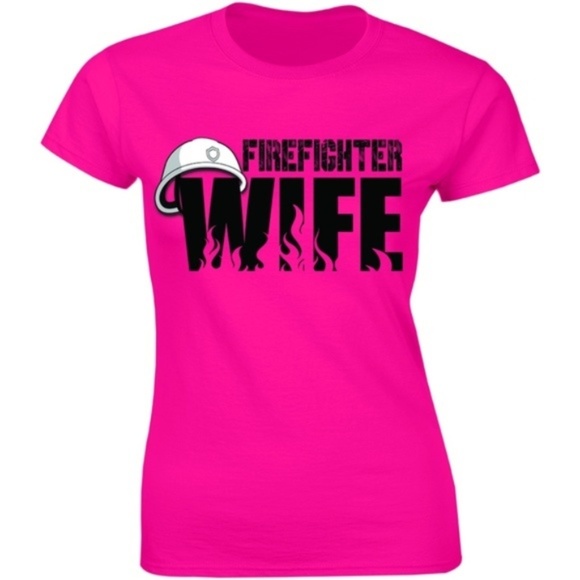 Firefighter Wife T-shirt Pride Wifey Tee - Picture 1 of 3